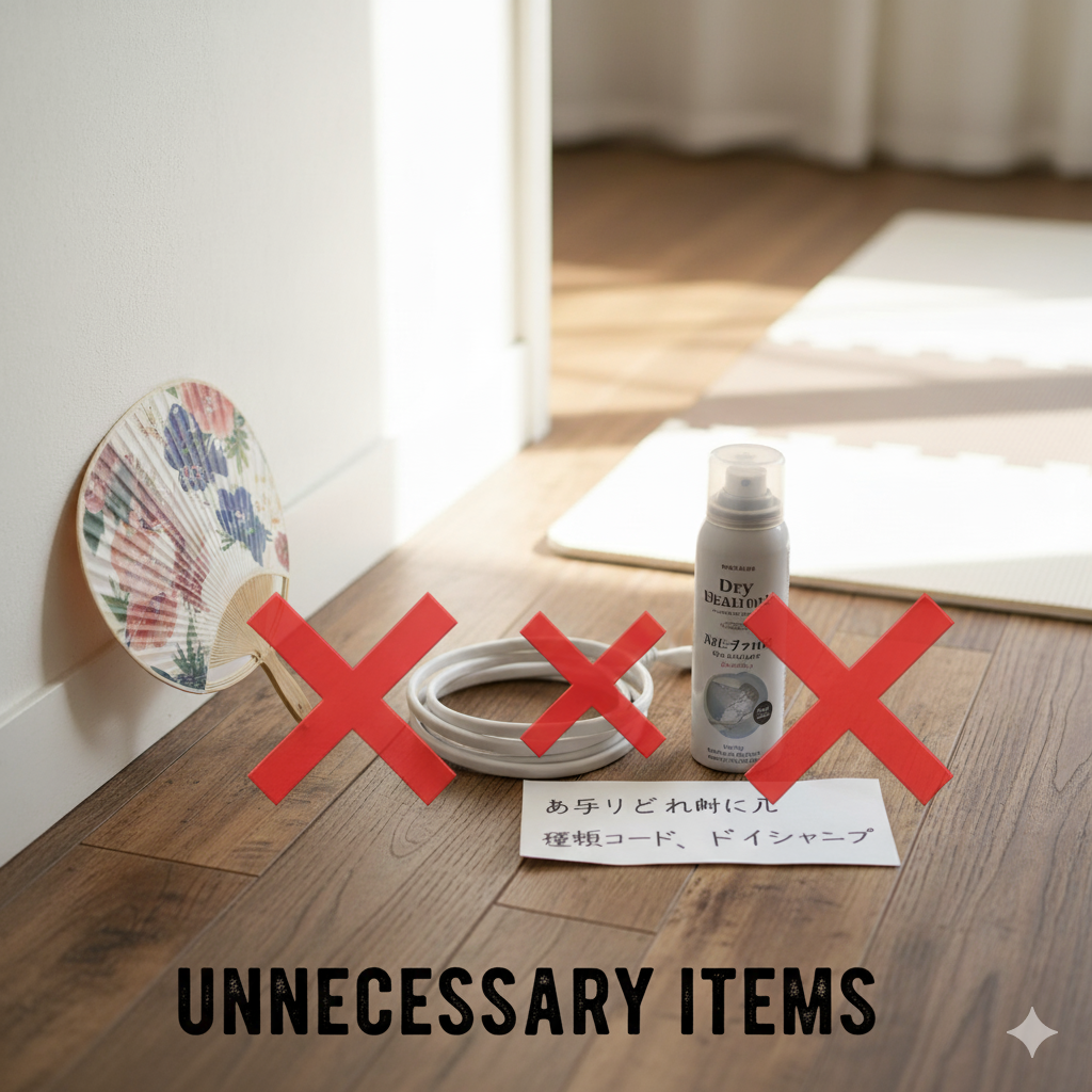 入院バッグに入れても使わなかった不要な持ち物リスト