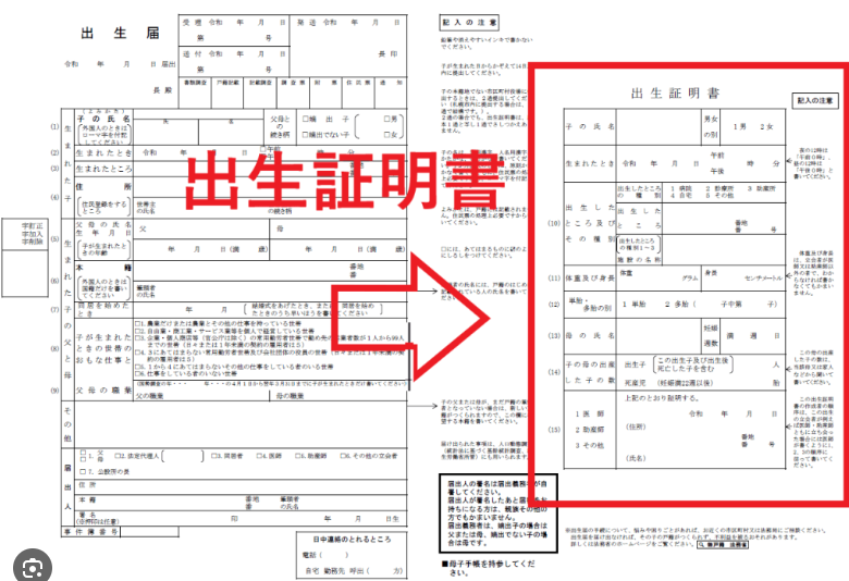 役所でもらう出生届の書き方とテンプレート