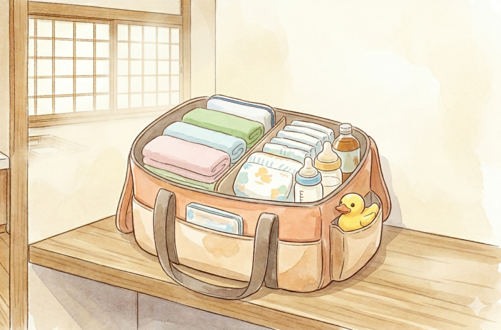 赤ちゃんの温泉デビュー必須の持ち物とベビーグッズ